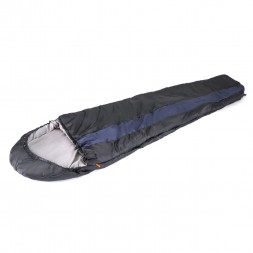 Спальный мешок-кокон СЛЕДОПЫТ- Comfort, 230х80 см., до 0С, 3х слойный, цв.черный