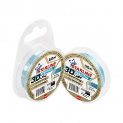 Леска IAM Starline 3D Fishing Line 50m, диаметр 0,24 мм Голубой