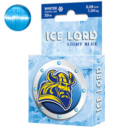 Леска AQUA Ice Lord light blue 0.08 30м