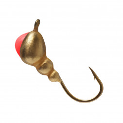 Мормышка вольфрамовая Lumicom Муравей с ушком Ф6 золото с кр/к AurP