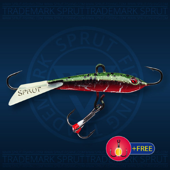 Балансир рыболовный для зимней рыбалки Sprut Tanpo №7 18г 65мм ROLSPK+тр. с ф/к